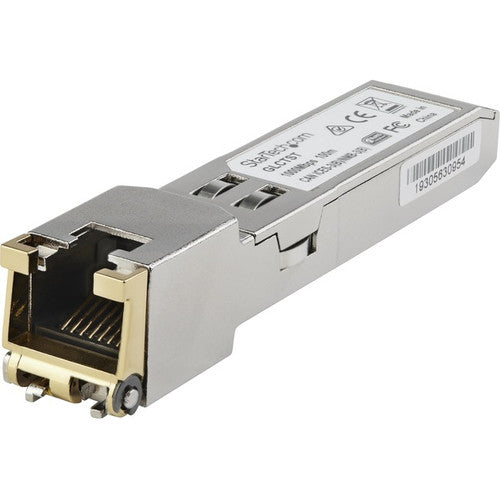 StarTech.com Juniper SFP-1GE-T Compatible SFP Module - 1000BASE-T - 1GE Gigabit Ethernet SFP to RJ45 Cat6/Cat5e Transceiver - 100m SFP1GETST