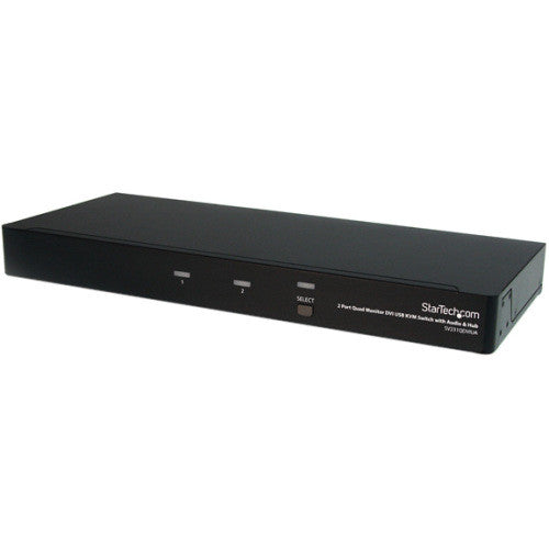 StarTech.com 2 Port Quad Monitor Dual-Link DVI USB KVM Switch with Audio & Hub SV231QDVIUA