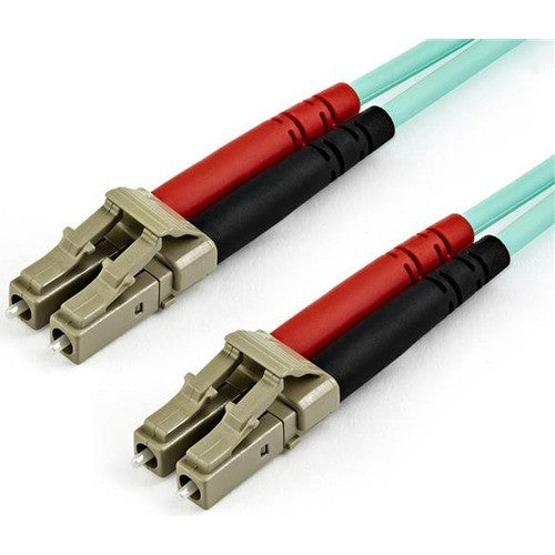 StarTech.com 15m OM3 LC to LC Multimode Duplex Fiber Optic Patch Cable - Aqua - 50/125 - LSZH Fiber Optic Cable - 10Gb (A50FBLCLC15) A50FBLCLC15