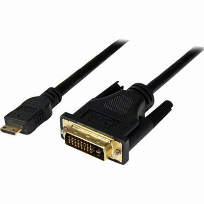 StarTech.com 3m (9.8 ft) Mini HDMI to DVI Cable, DVI-D to HDMI Cable (1920x1200p), HDMI Mini Male to DVI-D Male Display Cable Adapter HDCDVIMM3M