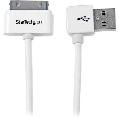 StarTech.com 1m (3 ft) Apple Dock Connector to Left Angle USB Cable for iPod / iPhone / iPad with Stepped Connector USB2ADC1MUL