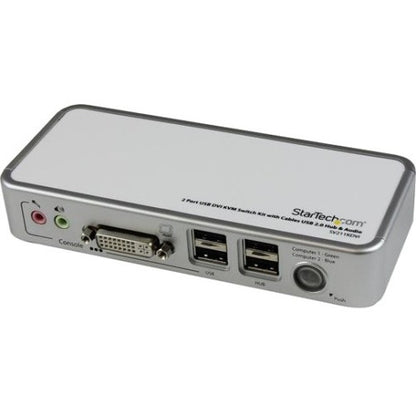 StarTech.com 2 Port USB DVI KVM Switch Kit with Cables USB 2.0 Hub & Audio - USB DVI KVM with Cables and Audio Switching - KVM / audio / USB switch - USB - 2 ports - 1 local user SV211KDVI