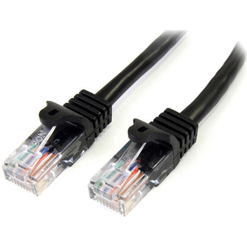 StarTech.com 50 ft Black Cat5e Snagless UTP Patch Cable 45PATCH50BK