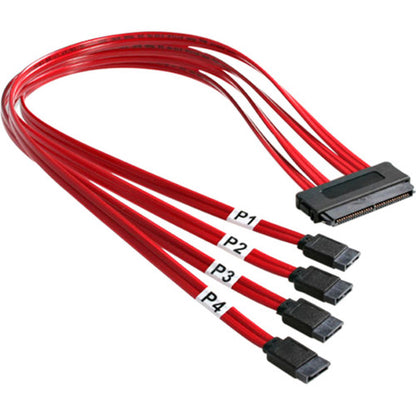 StarTech.com 50cm Serial Attached SCSI SAS Cable - SFF-8484 to 4x SATA SAS84S450