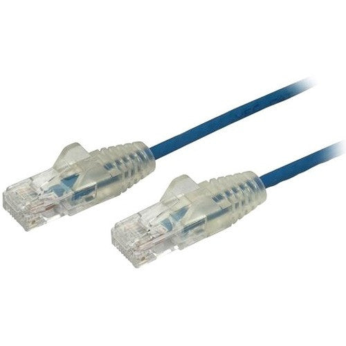 StarTech.com 3 ft CAT6 Cable - Slim CAT6 Patch Cord - Blue - Snagless RJ45 Connectors - Gigabit Ethernet Cable - 28 AWG - LSZH (N6PAT3BLS) N6PAT3BLS