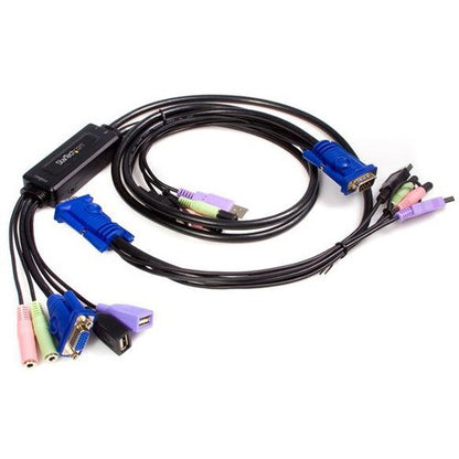 StarTech.com 2-Port USB VGA Cable KVM Switch with Audio SV215MICUSBA