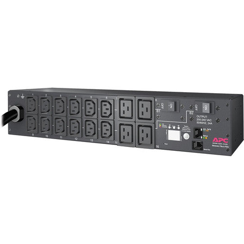 APC by Schneider Electric Rack PDU, Metered, 2U, 30A, 208V, (12) C13s & (4) C19 AP7811B