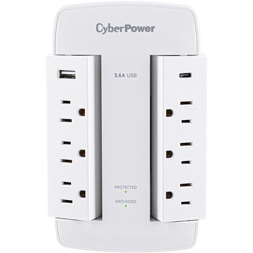 CyberPower Professional 6-Outlet Surge Suppressor/Protector CSP600WSURC5