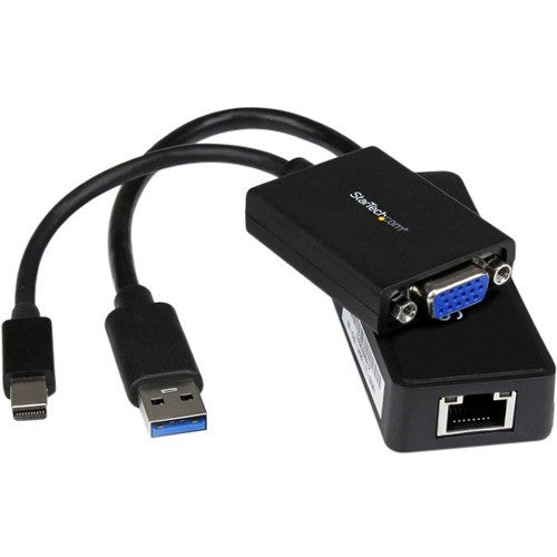 StarTech.com Lenovo ThinkPad X1 Carbon VGA and Gigabit Ethernet Adapter Kit - MDP to VGA - USB 3.0 to GbE LENX1MDPUGBK