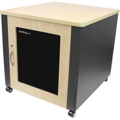 StarTech.com 12U Rack Enclosure Server Cabinet - 21.5 in. Deep - Quiet - Wood Finish RKQMCAB12V2