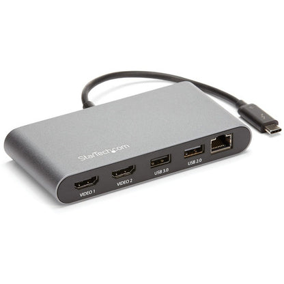 StarTech.com Mini Thunderbolt 3 Dock Dual 4K 6Hz HDMI - Mac/Windows Docking Station - Discontinued, Limited Stock, Replaced by TB3DKM2DPL TB3DKM2HD