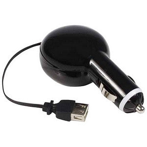 StarTech.com 2.5 ft USB A Female Retractable Car Charger Adapter USBAFRETCAR