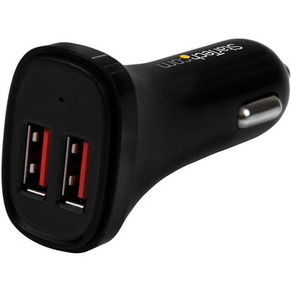 Star Tech.com Dual Port USB Car Charger - Black - High Power 24W/4.8A - 2 port USB Car Charger - Charge two tablets at once USB2PCARBKS