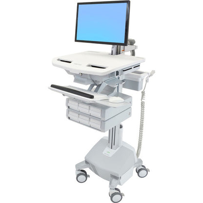 Ergotron StyleView Electric Lift Cart with LCD Arm, LiFe Powered, 6 Drawers (3x2) SV44-2262-1