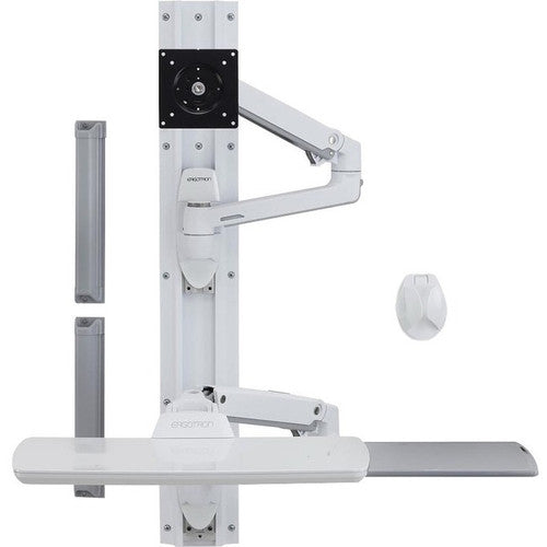 Ergotron Wall Mount Track for Keyboard, LCD Monitor, Mouse - White 45-551-216