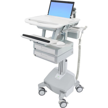 Ergotron StyleView Laptop Cart, LiFe Powered, 2 Drawers SV44-1122-1