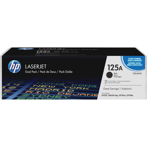 HP 125A (CB540AD) Original Toner Cartridge - Dual Pack CB540AD