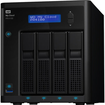 WD 8TB My Cloud PR4100 Pro Series Media Server with Transcoding, NAS - Network Attached Storage WDBNFA0080KBK-NESN