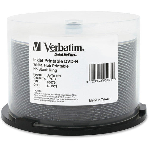 Verbatim DataLifePlus 95079 DVD Recordable Media - DVD-R - 16x - 4.70 GB - 50 Pack Spindle 95079