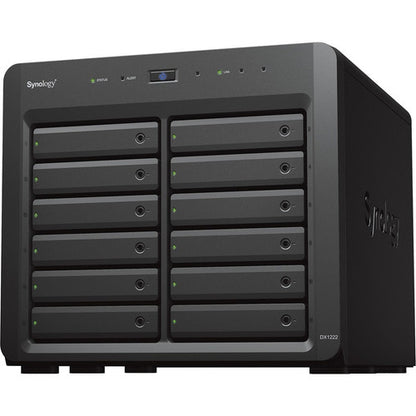 Synology DX1222 Drive Enclosure Serial Attached SCSI (SAS), SATA - Mini-SAS HD Host Interface Desktop DX1222