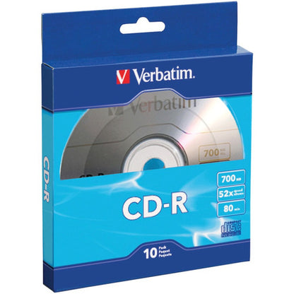 Verbatim CD-R 700MB 52X with Branded Surface - 10pk Bulk Box 97955