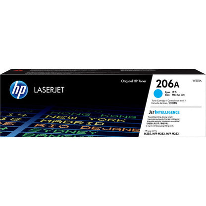 HP 206A Original Laser Toner Cartridge - Cyan - 1 Each W2111A