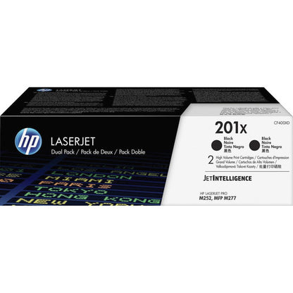 HP 201X (CF400XD) Original High Yield Laser Toner Cartridge - Black - 2 / Carton CF400XD