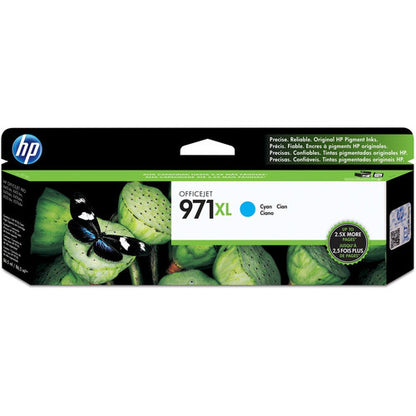 HP 971XL (CN626AM) Original High Yield Inkjet Ink Cartridge - Single Pack - Cyan - 1 Each CN626AM