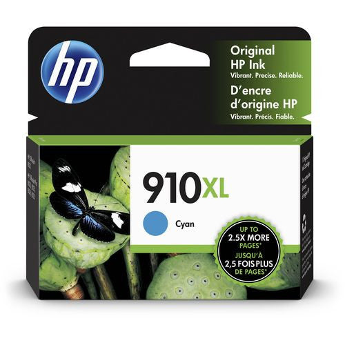 HP 910XL Original High Yield Inkjet Ink Cartridge - Cyan - 1 Each 3YL62AN#140