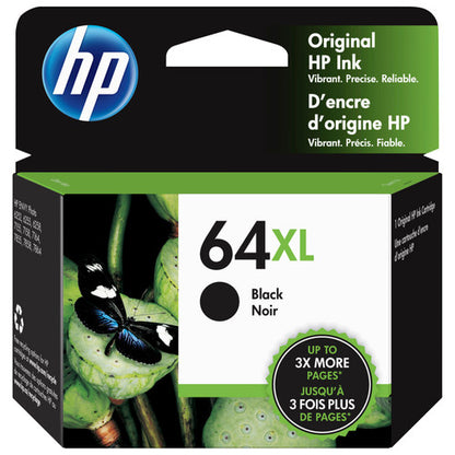 HP 64XL Original High Yield Inkjet Ink Cartridge - Black - 1 Each N9J92AN#140