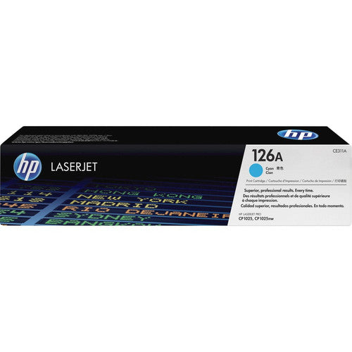 HP 126A (CE311A) Original Standard Yield Laser Toner Cartridge - Single Pack - Cyan - 1 Each CE311A