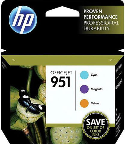 HP 951 Original Standard Yield Inkjet Ink Cartridge - Cyan, Magenta, Yellow - 3 / Pack CR314FN#140