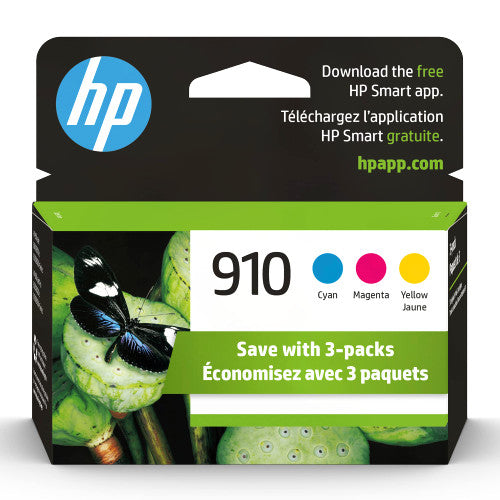 HP 910 Original Standard Yield Inkjet Ink Cartridge - Cyan, Magenta, Yellow - 1 Each 3YN97AN#140