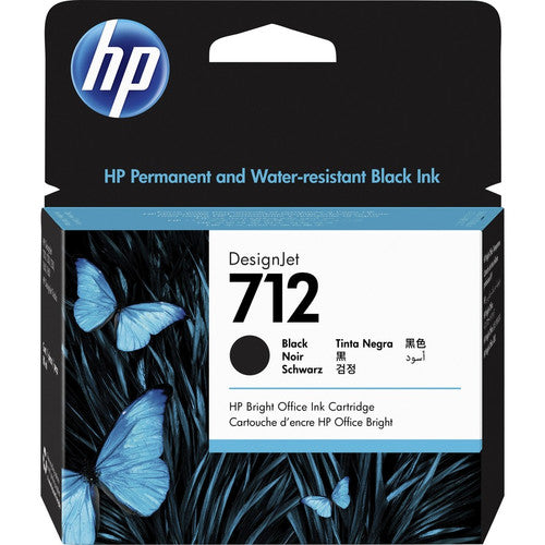 HP 712 Original High Yield Inkjet Ink Cartridge - Black - 1 Each 3ED71A