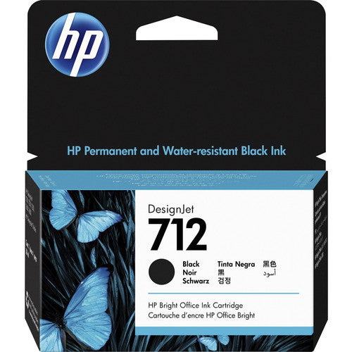 HP 712 Original Inkjet Ink Cartridge - Black - 1 Each 3ED70A