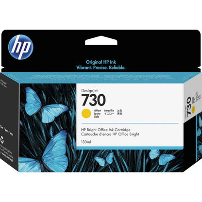 HP 730 (P2V64A) Original Inkjet Ink Cartridge - Yellow - 1 Each P2V64A