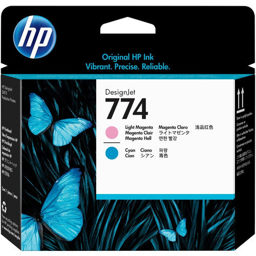 HP 774 Original Inkjet Printhead - Light Magenta, Light Cyan Pack P2V98A