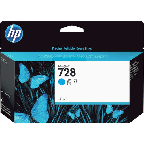 HP 728 (F9J67A) Original Inkjet Ink Cartridge - Cyan - 1 Each F9J67A