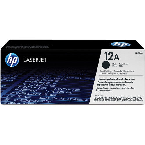 HP 12A (Q2612A) Original Standard Yield Laser Toner Cartridge - Single Pack - Black - 1 Each Q2612A