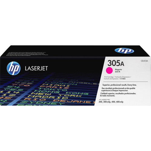 HP 305A (CE413A) Original Standard Yield Laser Toner Cartridge - Single Pack - Magenta - 1 Each CE413A