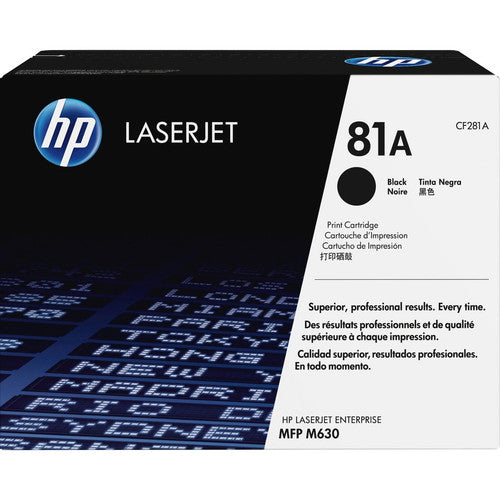 HP 81A (CF281A) Original Laser Toner Cartridge - Single Pack - Black - 1 Each CF281A