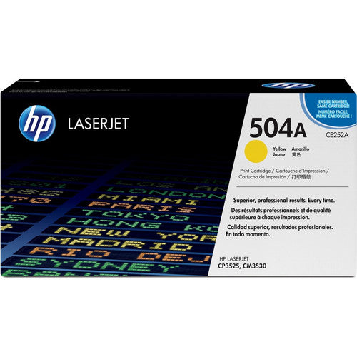 HP 504A (CE252A) Original Laser Toner Cartridge - Single Pack - Yellow - 1 Each CE252A