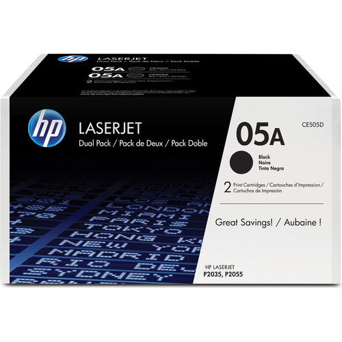 HP 05A (CE505D) Original Toner Cartridge - Dual Pack CE505D