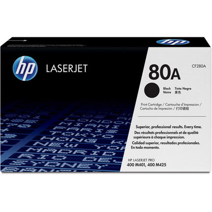 HP 80A (CF280A) Original Standard Yield Laser Toner Cartridge - Single Pack - Black - 1 Each CF280A