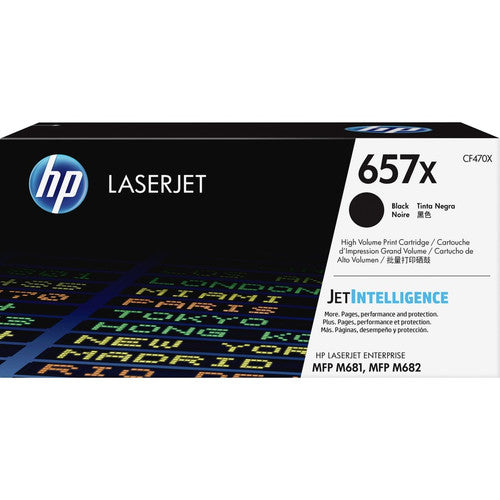 HP 657X (CF470X) Original High Yield Laser Toner Cartridge - Black - 1 Each CF470X