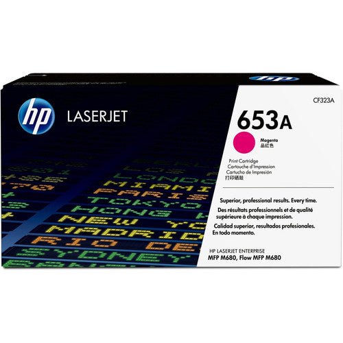 HP 653A (CF323A) Original Laser Toner Cartridge - Single Pack - Magenta - 1 Each CF323A