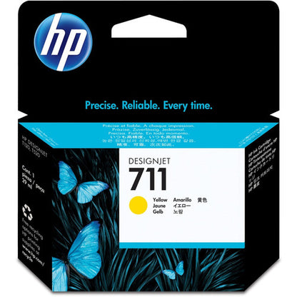 HP 711 (CZ132A) Original Inkjet Ink Cartridge - Single Pack - Yellow - 1 Each CZ132A