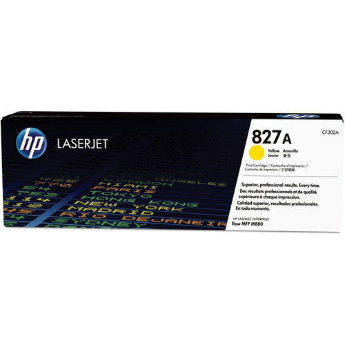 HP 827A (CF302A) Original Standard Yield Laser Toner Cartridge - Single Pack - Yellow - 1 Each CF302A