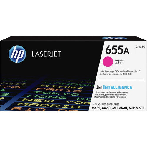 HP 655A (CF453A) Original Laser Toner Cartridge - Magenta - 1 Each CF453A