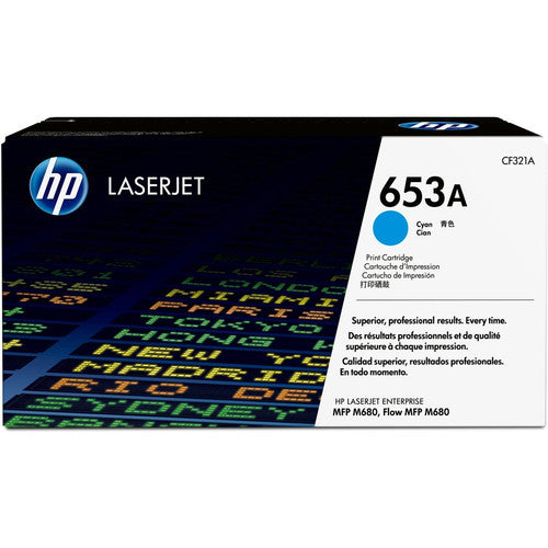 HP 653A (CF321A) Original Laser Toner Cartridge - Single Pack - Cyan - 1 Each CF321A